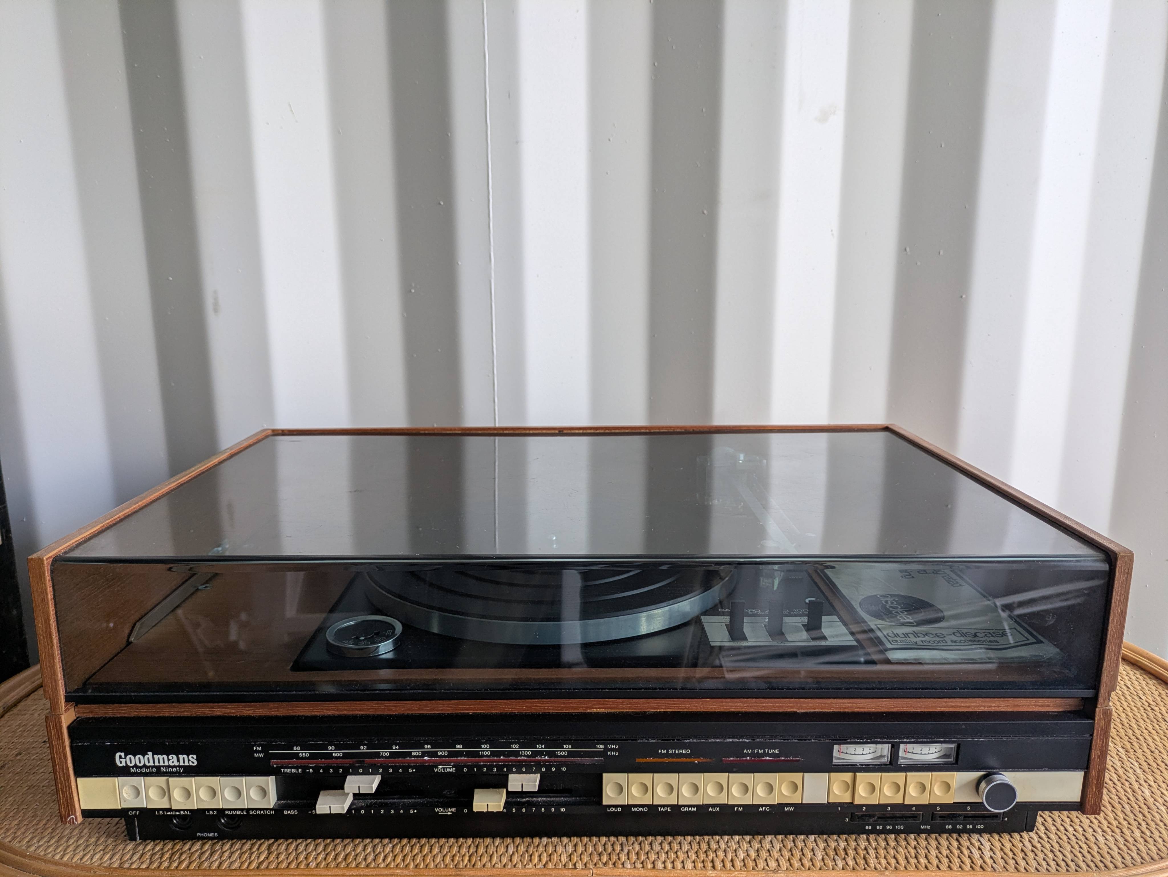 A vintage Goodmans record player and audio gear found in a Huntingdon loft clearance