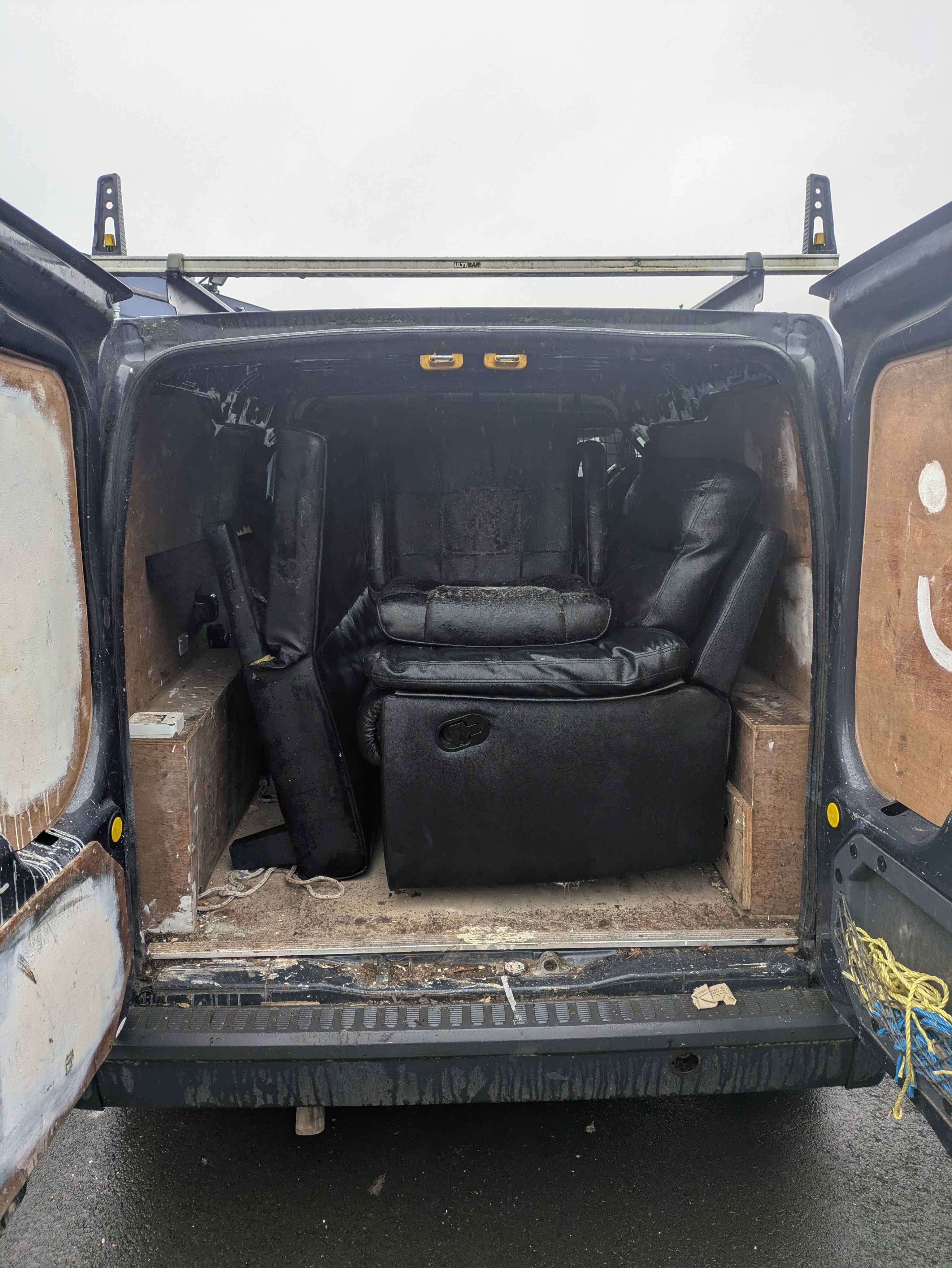 The Hunt 'n' Haul van out on a Cambridgeshire road