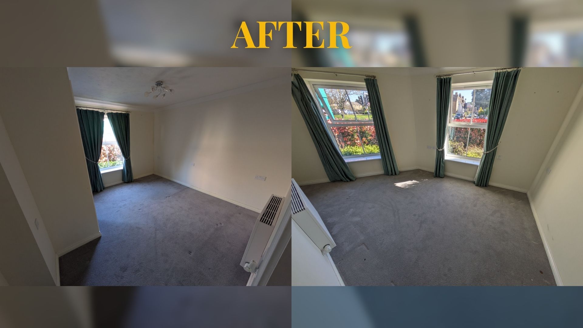 Tidy flat rooms after Hunt n Haul clearance